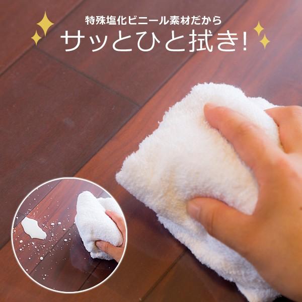 キッチンマット 透明 ビニール 80×360cm 厚み 1mm 1ミリ 極薄 薄い 塩ビ クリア 床 保護マット 傷防止 キッチン 廊下 玄関 日本製 国産｜usagi-shop｜04