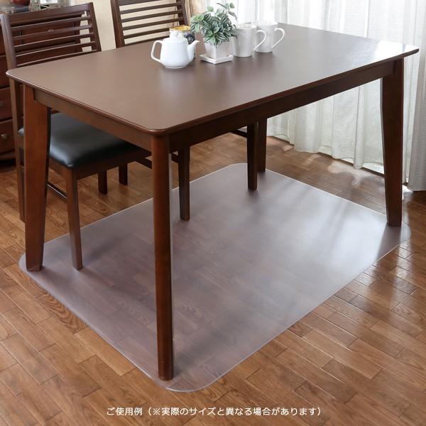 アキレス チェアマット 透明マット ビニール 120×135cm 床 キズ