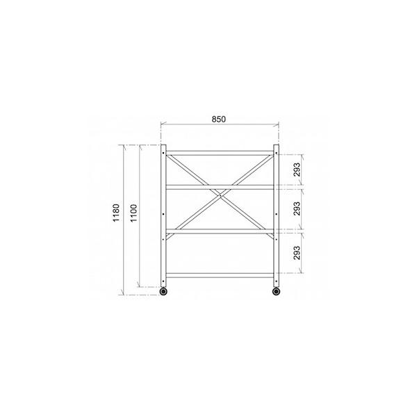 DULTON（ダルトン） シェルフ 棚 キャスター付き 大型 4段 ラック 収納