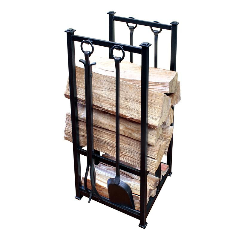 暖炉用 薪スタンド ラック 収納 薪置き場 スコップ ショベル ホウキ