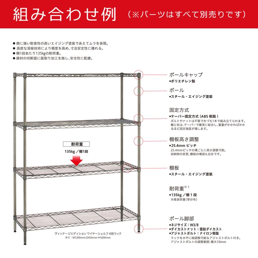 棚板 ウッドシェルフ 木製 スチール 什器 店舗 事務所 オフィス 板のみ 部品 パーツ 収納棚 おしゃれ ビンテージ 無骨 幅120cm 奥行45cm｜usagi-shop｜04