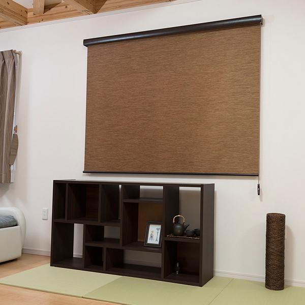 ロールスクリーン 和風 ナチュラル おしゃれ 165×220cm ボックスカバー 間仕切り ロールカーテン ロールアップ 取り付け 簡単 天井付け 正面付け 光漏れ防止 | フルネス | 10