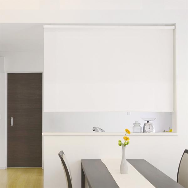 ロールスクリーン 防炎 170×220cm ボックスカバー 光漏れ防止 間仕切り ヒモ 紐 正面付け おしゃれ 目隠し ロールカーテン オフィス レストラン カフェ 飲食店 | フルネス | 08