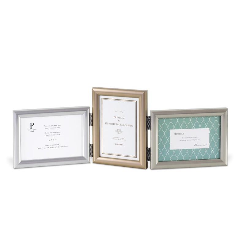 フォトフレーム 3枚用 モダン シンプル かっこいい 写真立て スタイリッシュ メタル調 Lic Ksm Kp うさぎ屋 株式会社一兎 通販 Yahoo ショッピング