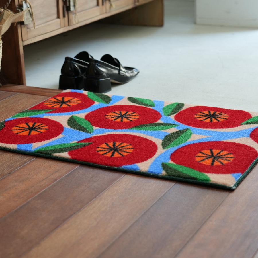 クリーンテックス・ジャパン 玄関マット 北欧 花柄 ドアマット 45×65cm