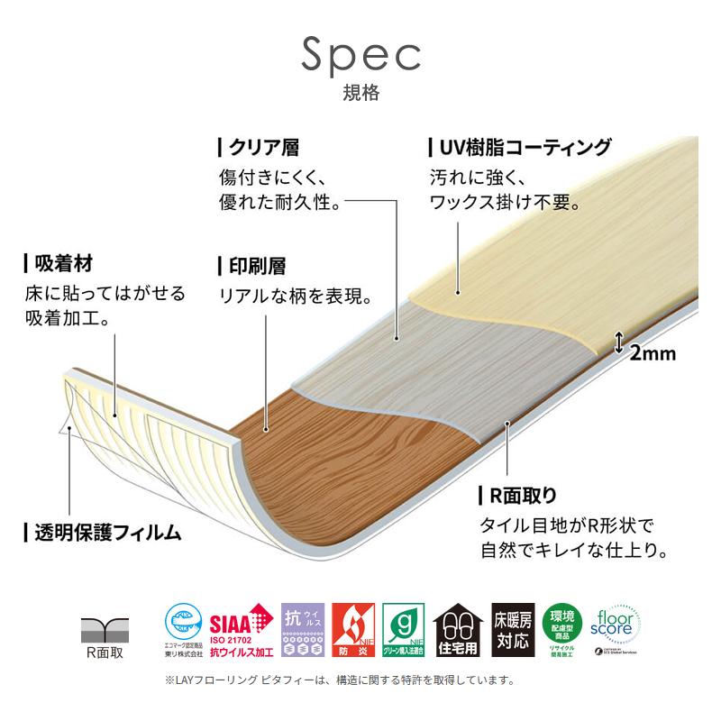 東リ（TOLI） フロアタイル 置くだけ フローリング ピタフィー 賃貸 