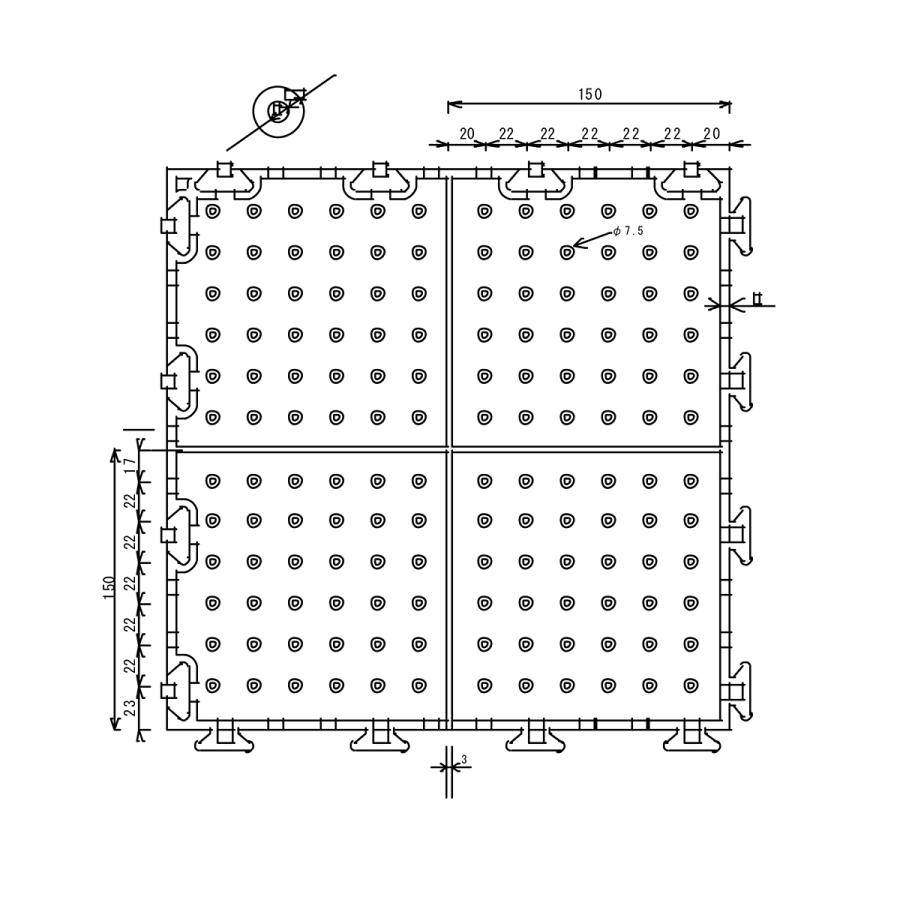 ジョイントマット 30×30cm ジョイントタイル 屋外 庭 ベランダ 屋上 テラス 玄関 土足対応 防炎 抗菌 屋内 タイル調床材 プール 学校 店舗 施設 ステアータイル :lic-mzw-0053:うさぎ屋 インテリアDIY 通販 連動クッション PVC 滑り止め排水床 タイルマット 庭 バルコニー 浴室 プール用 30 x 30 cm グリーン 4個