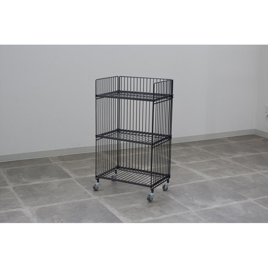 COLLEND サイドワゴン 3段 ワイヤー 収納ラック 棚 キャスター