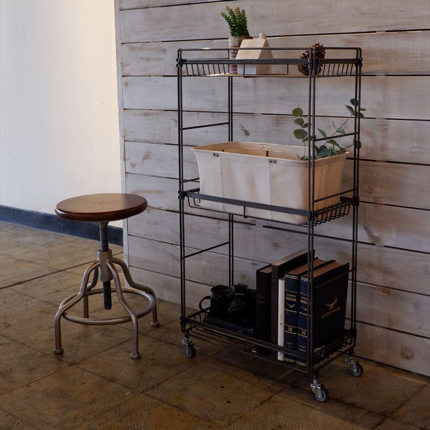 インダストリアル ガスパイプ&メタル コートスタンド 業務用 収納家具ガレージ COLLEND シェルフ 棚 収納 オープンラック ワイヤー スチール