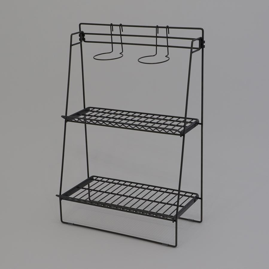 インダストリアル チェーンモチーフ アイアンラック スチールラック 飾り棚 COLLEND（コレンド） ラック 収納 棚 ワイヤー スチールラック 飾り台