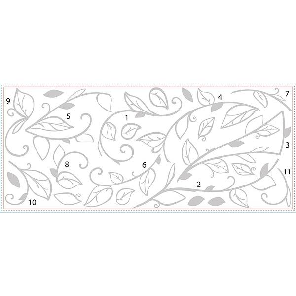 ウォールステッカー 蔦 つる 植物 葉っぱ 銀 おしゃれ かっこいい スタイリッシュ 立体 マンション 賃貸 うさぎ屋 株式会社一兎 通販 Paypayモール