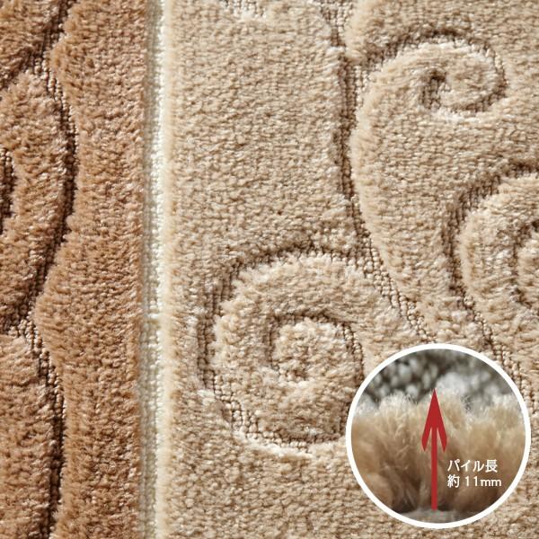 廊下敷きカーペット 65×340cm 滑り止め トルコ生地 ベージュ グレー 赤