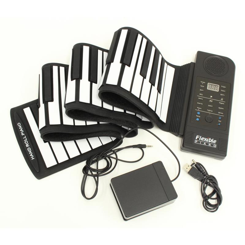 谷村実業 ピアノ ロールピアノ 初心者 おもちゃ 練習 61鍵盤 電池式