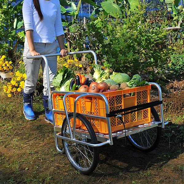 アルミリヤカー　小型　台車　折り畳み　キャンプ　タイヤ　20インチ　アウトドア　ミニ　園芸　農作業　折り畳み　折りたたみ　運搬　ノーパンクタイヤ