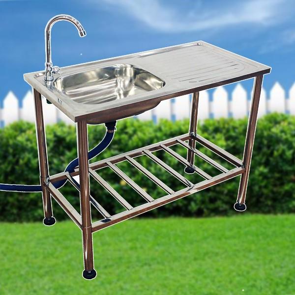 流し台 屋外用 シンク 手洗い場 庭 ガレージ ベランダ テラス ガーデニング 屋上 簡易 蛇口 作業台
