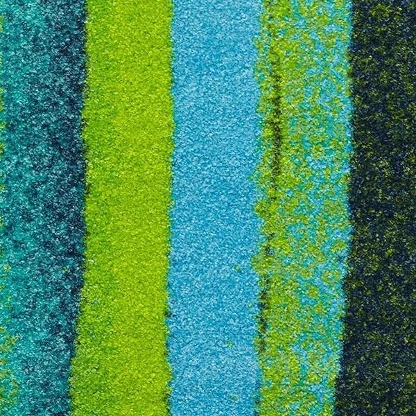 クリーンテックス・ジャパン ラグ 洗える グラデーション 青 緑 50