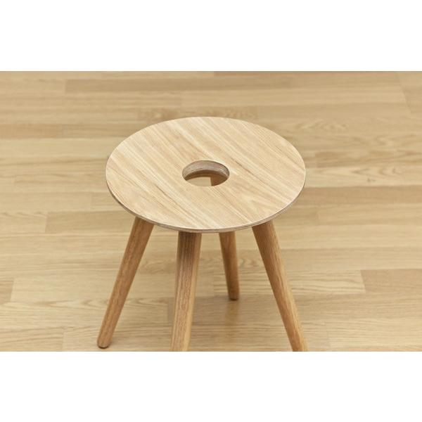 スツール おしゃれ 円形 ドーナツ型 変わったデザイン 木製 椅子