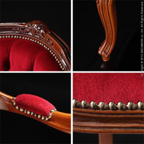 ダイニングチェア 1脚 単品 赤 レッド ボリューム 存在感 アクセント