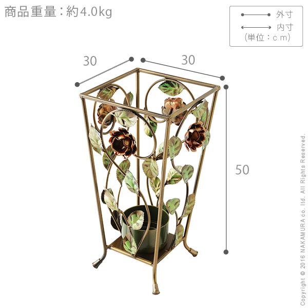 アンティーク　アンブレラスタンド　傘立て　金属製　薔薇　昭和レトロ アンティーク アンブレラスタンド 傘立て 金属製 薔薇 昭和