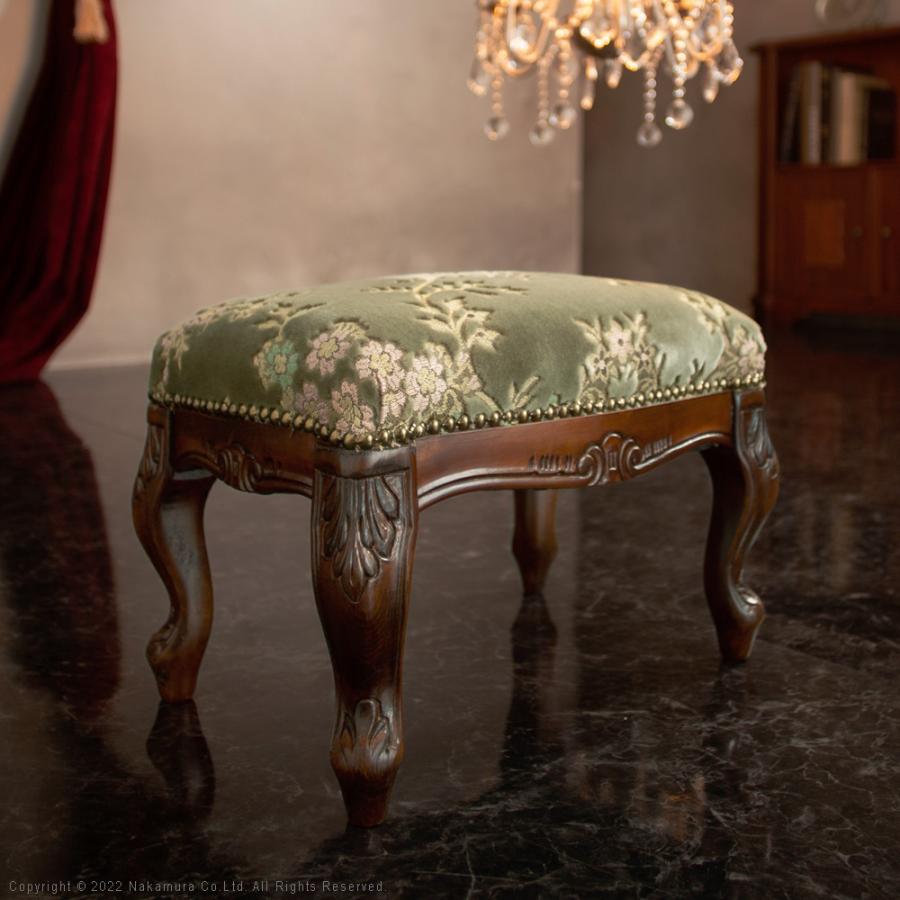 イタリア製スツール 金華山織レッド