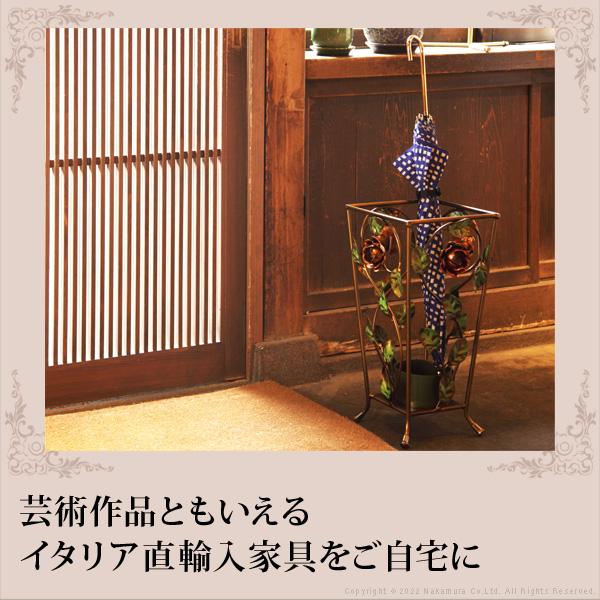 傘立て コーナー 設置 隅 角 傘たて ローズ 装飾 バラ 薔薇