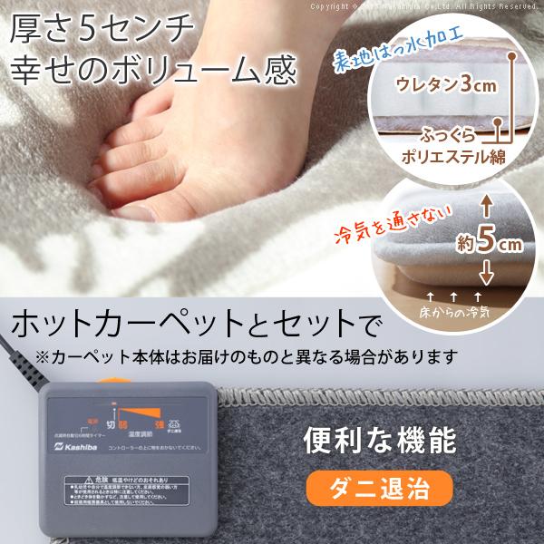 ホットカーペット カバー 2点セット 1畳用 約190x100cm 長方形