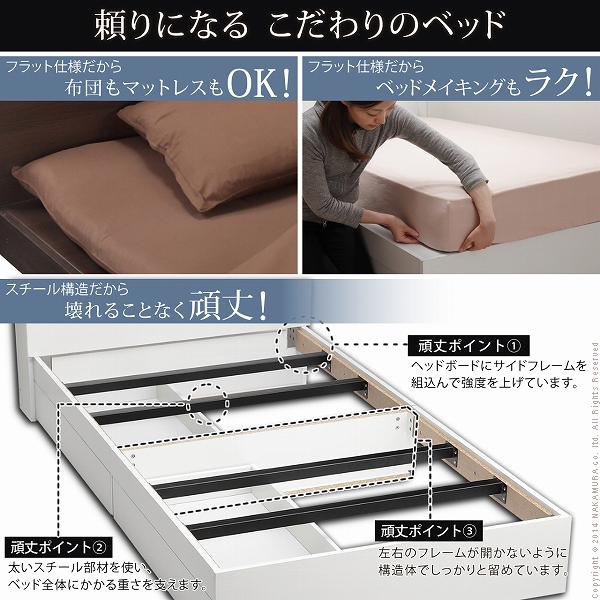 ベッドフレーム 単品 フレームのみ ダブル D マットレス別売り