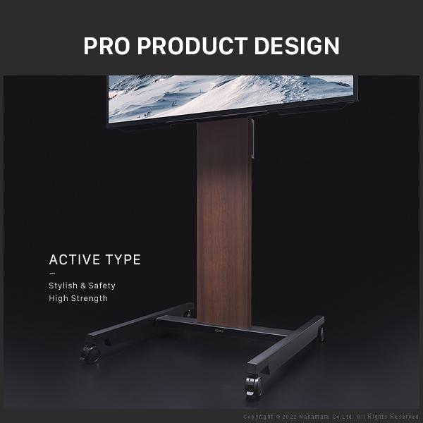 WALL テレビスタンド PRO アクティブタイプ キャスター付き 移動 楽々
