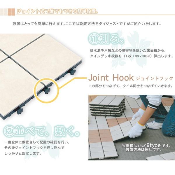 テラコッタ柄 ジョイントタイル diy 北欧 床材 ベランダ 玄関タイル