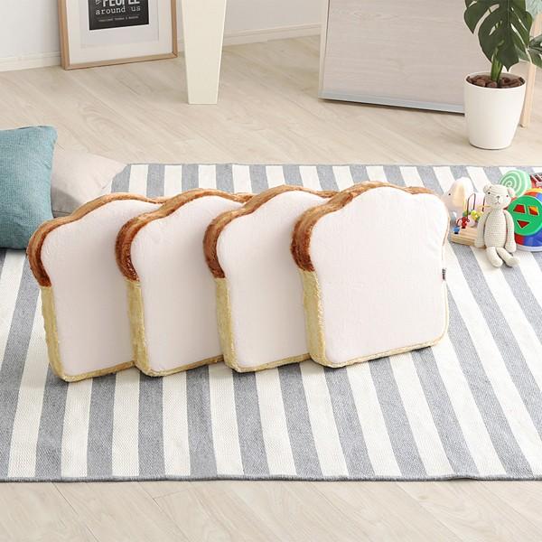 トースト クッション リアル 食パン デザイン 座布団 2種 2個 セット