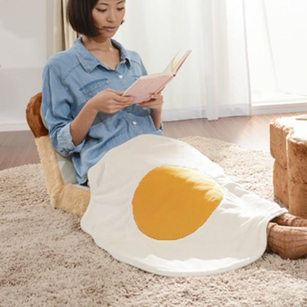 セルタン ブランケット ひざ掛け 膝掛け かわいい おもしろ めだま焼き