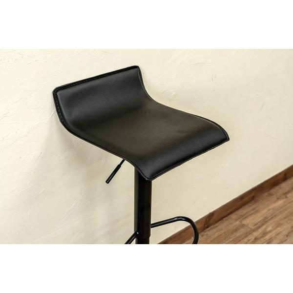 相合家具 カウンターチェア ハイスツール 布生地/ブラック 白塗装脚 ⑤