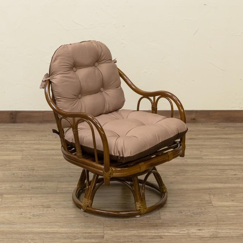 回転式 和座椅子 レトロ アンティーク 座椅子 イス 無垢 和風 回転式