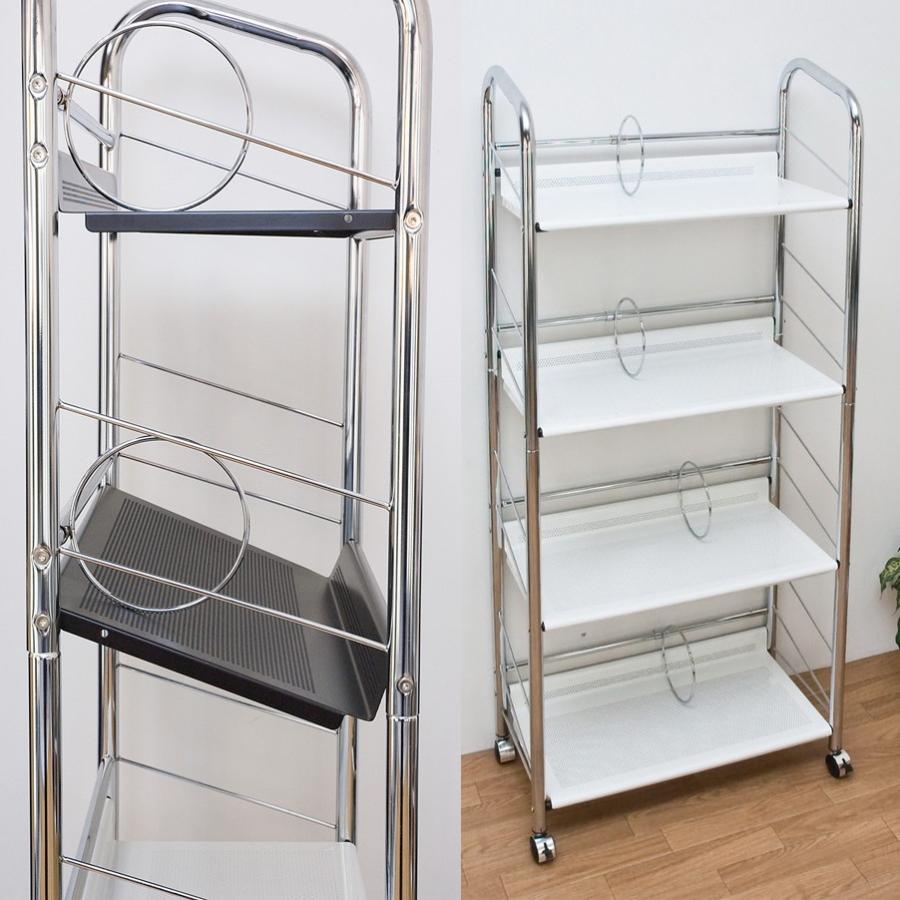 サカベ スチールラック 4段 ラック スチール 金属 メッキ モダン