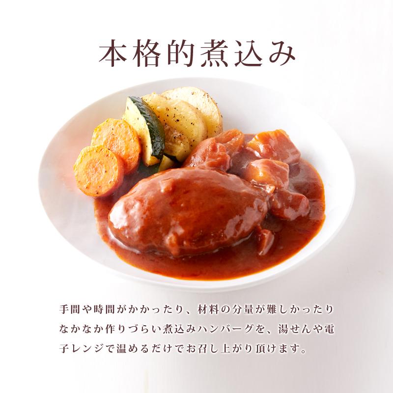 ハンバーグ レトルト デミグラスソース 煮込みハンバーグ 野菜入り