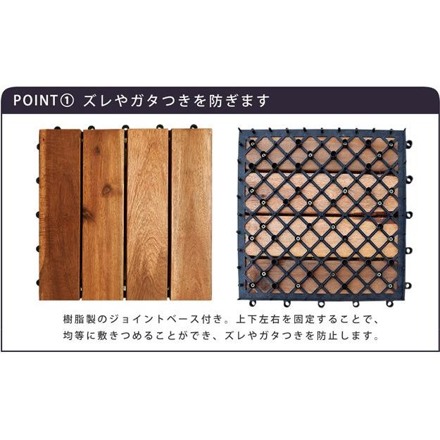 ウッドパネル ジョイントタイル 約30×30cm ガーデン 床材 玄関