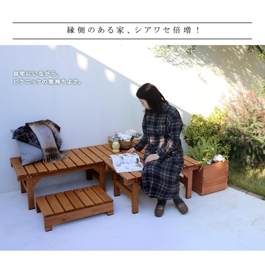 される ベンチセット 椅子 玄関 エントランス 鉢植え 菜園 花 花壇 野菜 うさぎ屋 株式会社一兎 通販 Pa ベンチ ステップ台 プランター 屋外 おしゃれ 木製 庭 ガーデニング 縁台 縁側 デッキ 庭先 でアウトド