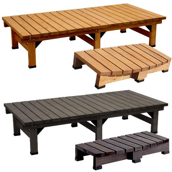 35 Off ウッドデッキ 縁台 デッキ 腰掛け 庭 ガーデニング ステップ台 木製 2点セット おしゃれ 和風 ベランダ Riosmauricio Com