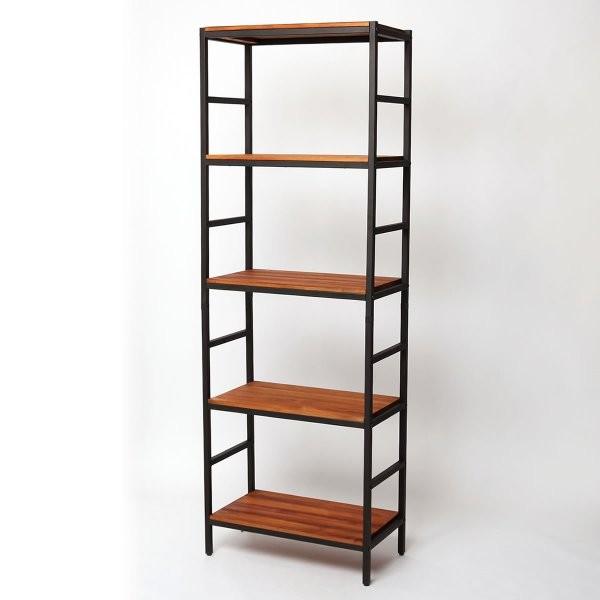 オープンシェルフラック 棚 5段 収納ラック 木製ラック スチールラック 楽天市場】スチールラック 5段 87×40cm 天然木 BRICK （ ラック