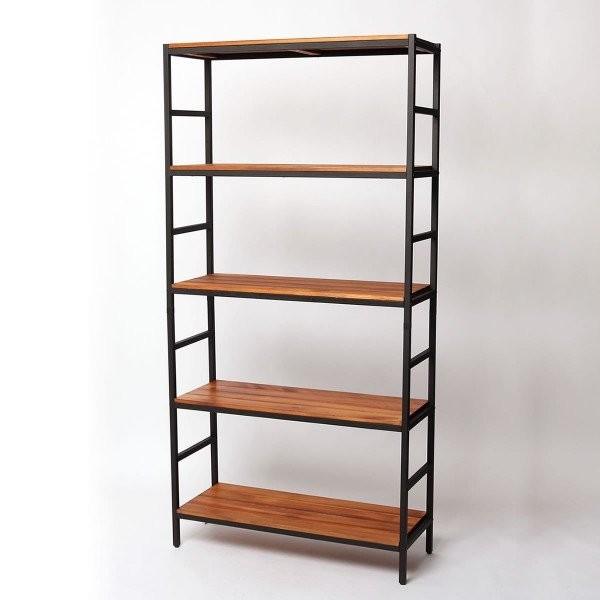 オープンラック 棚板可動 5段 カフェ風 北欧 棚 収納 : うさぎ屋