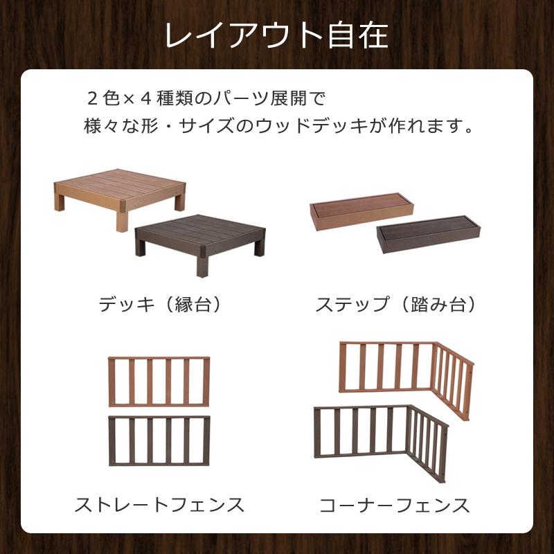 ウッドデッキ 人工木 縁台 ステップ 踏み台 フェンス DIY おしゃれ 庭