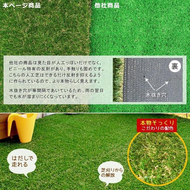 人工芝生 リアル人工芝 ロール ミックス 混在 ベランダ ガーデン テラス 玄関 庭 長さ10m 毛足mm 芝丈 パイル高 うさぎ屋 株式会社一兎 通販 Paypayモール