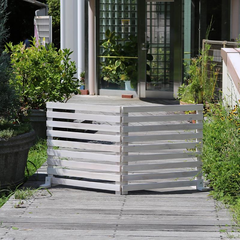 ウッドフェンス 横格子 ボーダー 折り畳み 折りたたみ 通路 花壇 庭