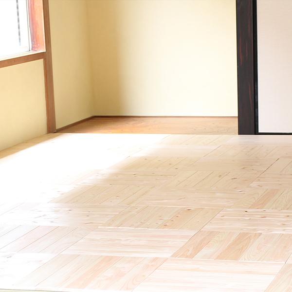 フロアタイル 床材 床タイル 無垢材 ひのき 桧 檜 置くだけ 敷くだけ