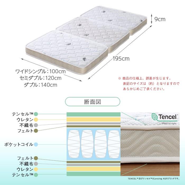 ダブル ポケットコイル 分割式 メッシュ仕様 通気性 硬め 柔らかめ ゾーン構造 【ウレタ】