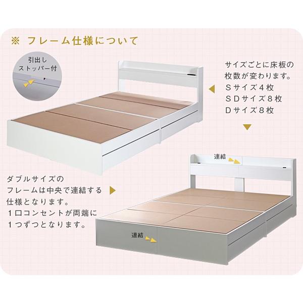 スタンザインテリア ベッドフレーム ダブル 収納 引き出し ヘッド