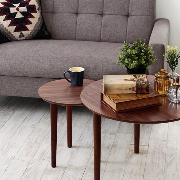 スタンザインテリア ネストテーブル 木製 丸 おしゃれ カフェ