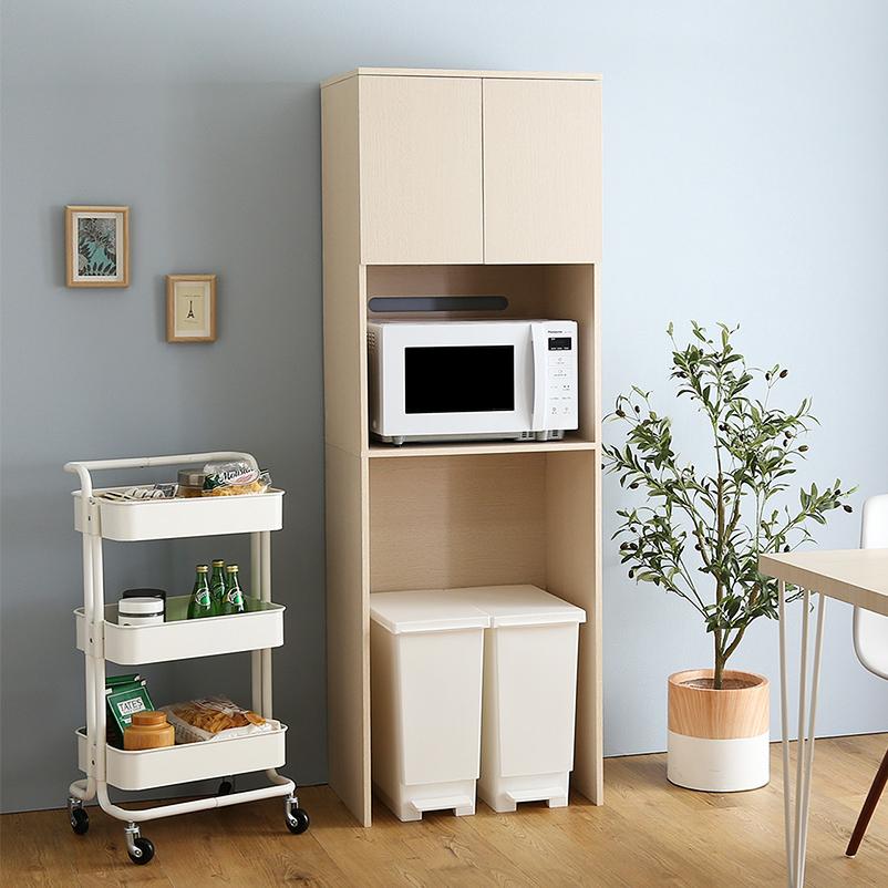 ホームテイスト ゴミ箱上ラック 約 幅60cm 食器棚 収納棚 ごみ箱