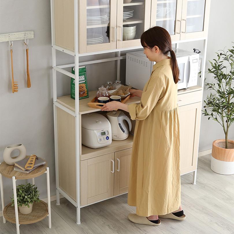 ホームテイスト 食器棚 収納 おしゃれ 北欧 ワイド 大容量 大型 ホームテイスト 食器棚 収納 おしゃれ 北欧 ワイド 大容量 大型