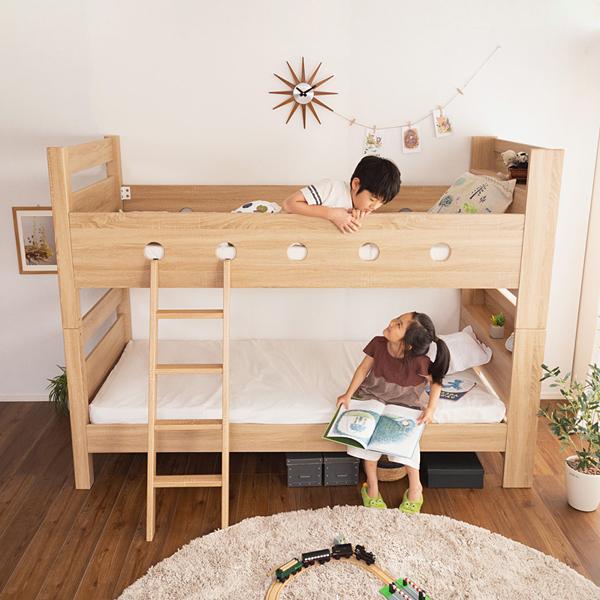 ホームテイスト 二段ベッド 2段ベッド 木目 すのこベッド 子ども ホームテイスト 二段ベッド 2段ベッド 木目 すのこベッド 子ども
